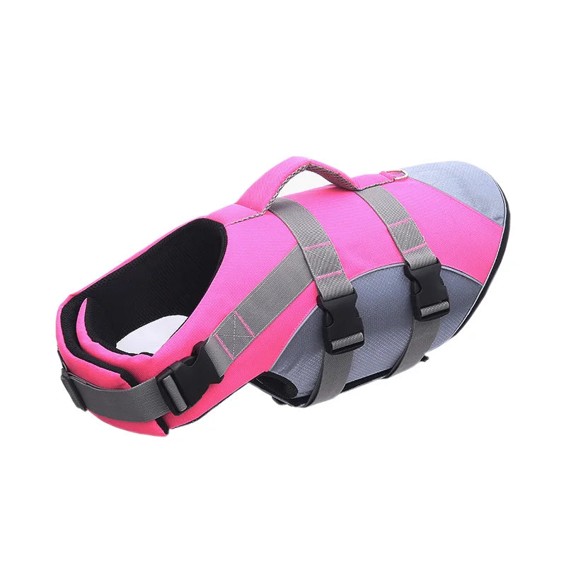 Colete salva-vidas refletivo para cães pequenos e médios, ideal para buldogue francês, verão e banho.