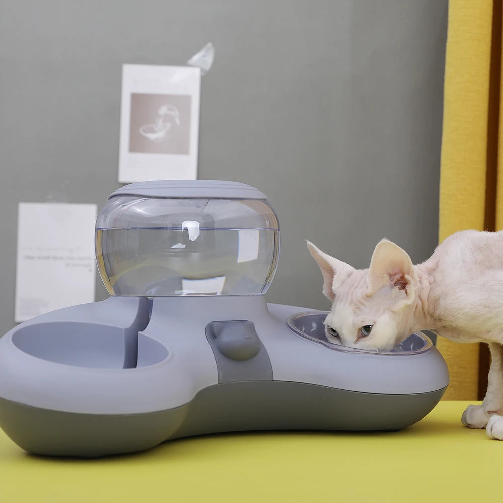 Tigela Automática Anti-Viro e Antiderrapante para Gatos e Cães!