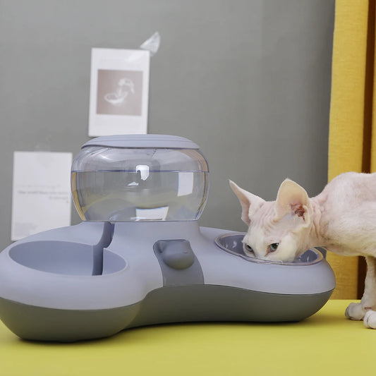 Tigela Automática Anti-Viro e Antiderrapante para Gatos e Cães!