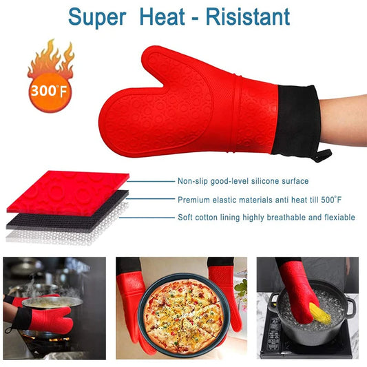 Luvas de Forno de Silicone – Resistentes ao Calor e Antiderrapantes