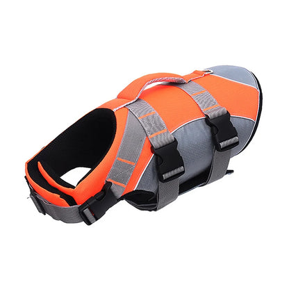 Colete salva-vidas refletivo para cães pequenos e médios, ideal para buldogue francês, verão e banho.