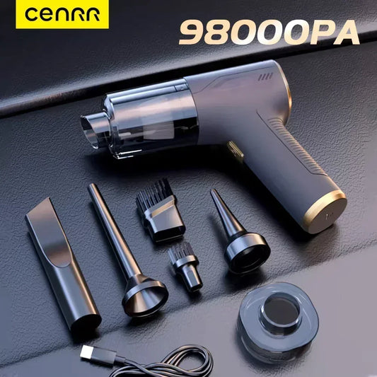 Mini Aspirador de Mão CENRR 98000PA – Potente e Sem Fio!