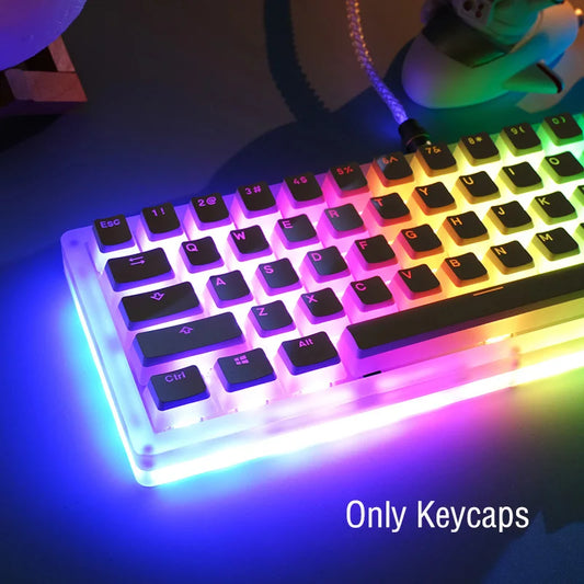 Keycaps PBT OEM 108 Teclas Pudding RGB para Teclado Mecânico!