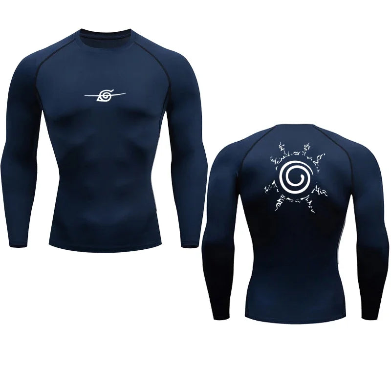 Camiseta masculina anime – manga longa e esportiva.