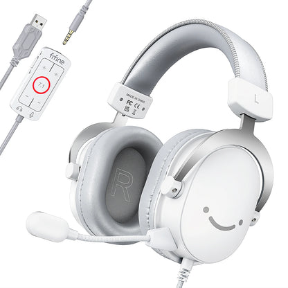 FIFINE H9W Headset Gamer USB 7.1 Surround com Microfone e Conexão 3.5mm!