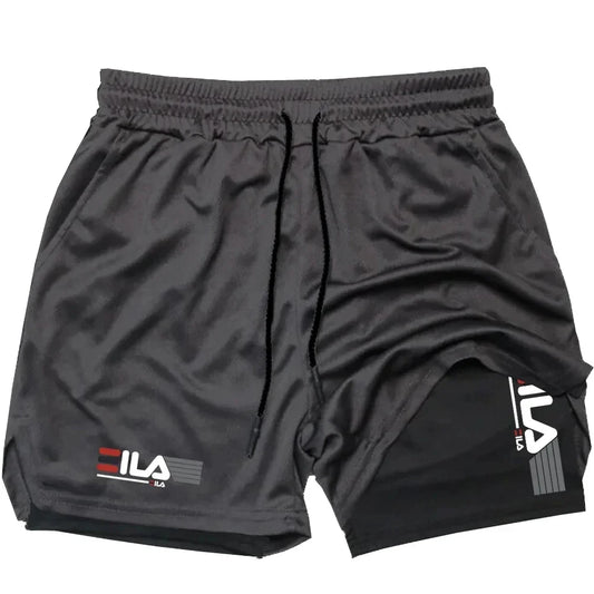 Shorts Esportivos 2 em 1 – Masculino, Leve e de Secagem Rápida
