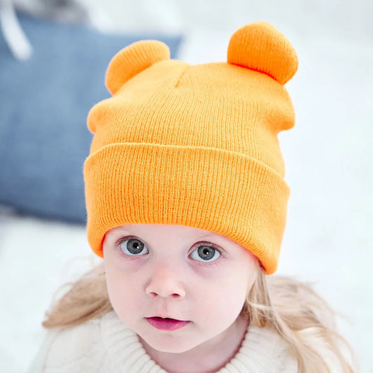 Gorro de Lã Infantil com Orelhas – Tricô Fofo Unissex (1 a 4 anos)