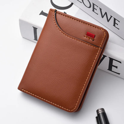 Carteira Masculina Ultra Fina em Couro PU!
