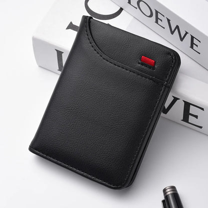 Carteira Masculina Ultra Fina em Couro PU!