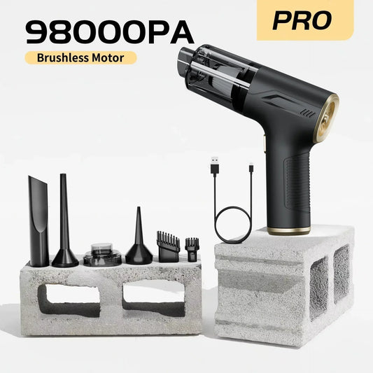 Mini Aspirador de Mão CENRR 98000PA – Potente e Sem Fio!