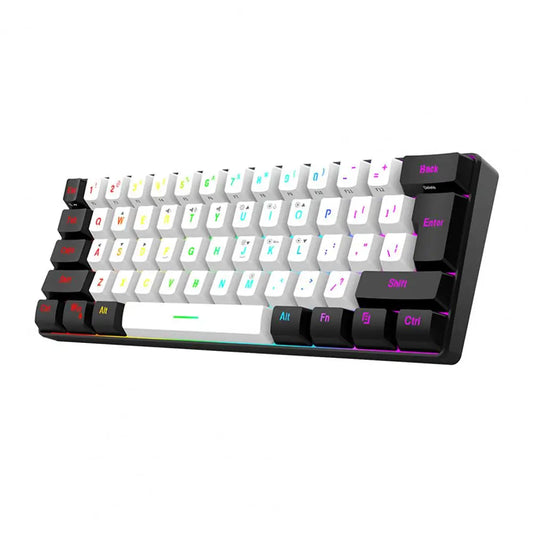 Teclado Mecânico Gamer RGB 61 Teclas - Compacto, Leve e Poderoso!