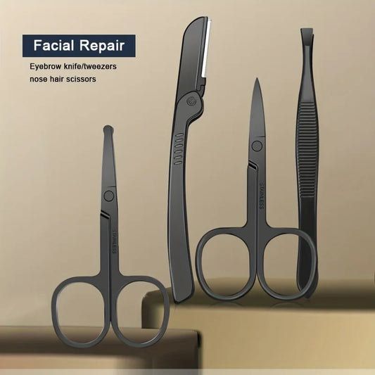 Conjunto de manicure e pedicure em aço inox com até 24 peças.