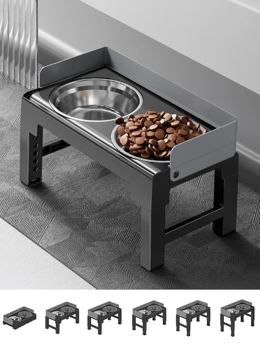 Comedouro Elevado Ajustável com Tigelas Inox Dobráveis!