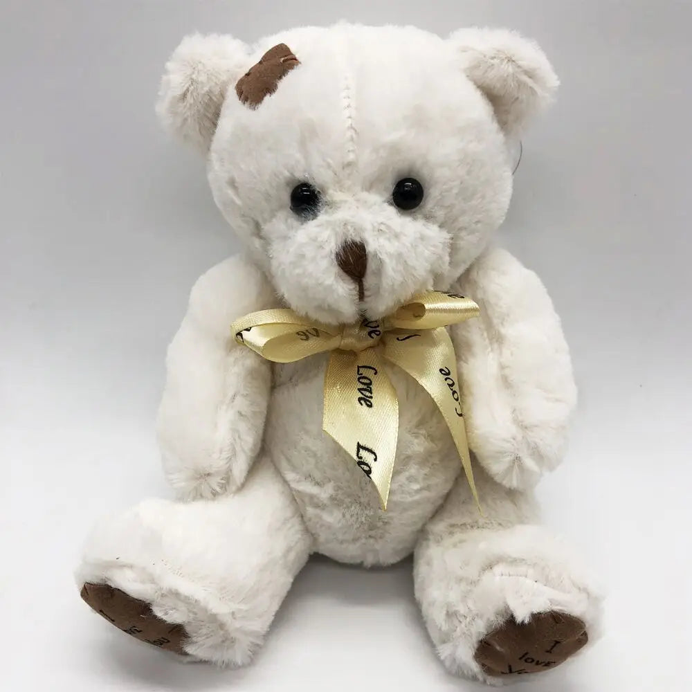 Urso de pelúcia 18 cm – brinquedo macio em 3 cores.