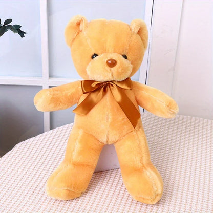 Urso de pelúcia com fita – presente decorativo e fofo.