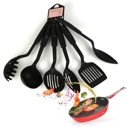 6 Pçs/set Utensílios de Cozinha Antiaderente de Nylon para Assar e Fritar.