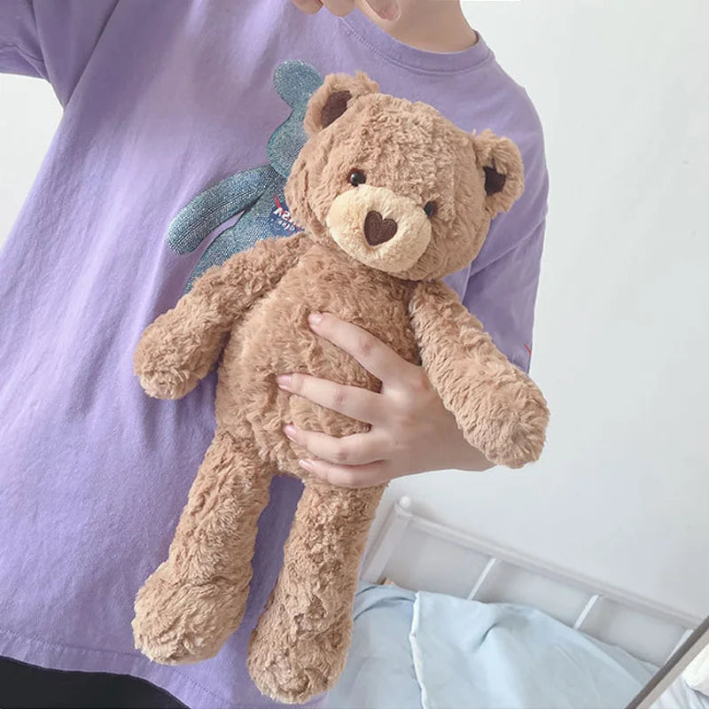 Urso de pelúcia cacheado – brinquedo fofo e decorativo