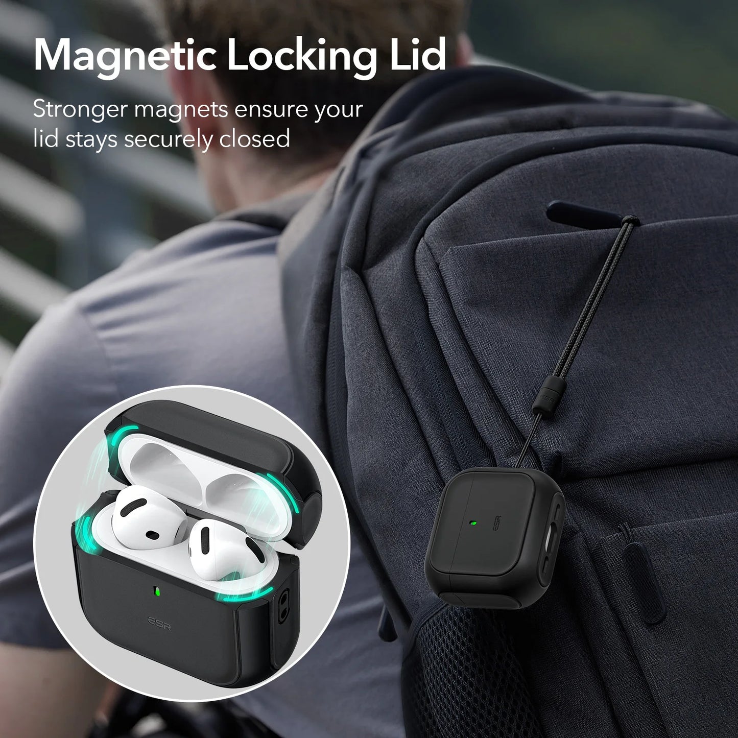 Capa ESR HaloLock para AirPods 4 e Pro com Proteção