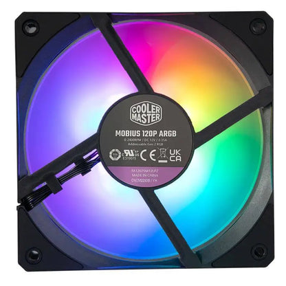 Ventilador Cooler Master 120mm, ARGB, LDB Bearing, resfriamento silencioso.