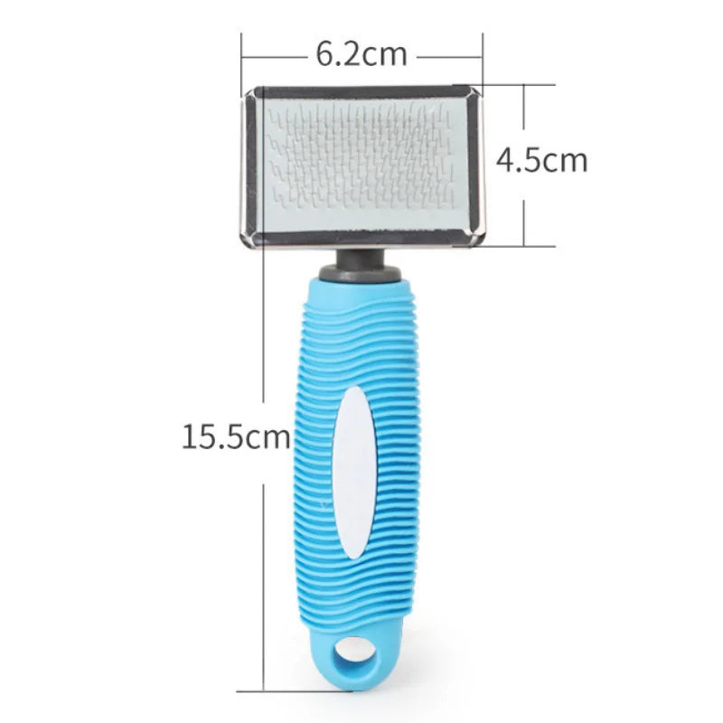 Pente Massageador para Gatos e Cães: Silicone e Aço Inox!