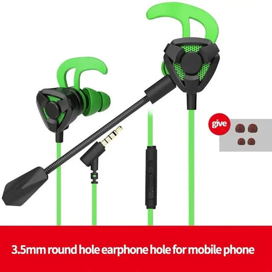 Fones de Ouvido Gamer Headset Com Fio, Earbuds para Jogos com Microfone.