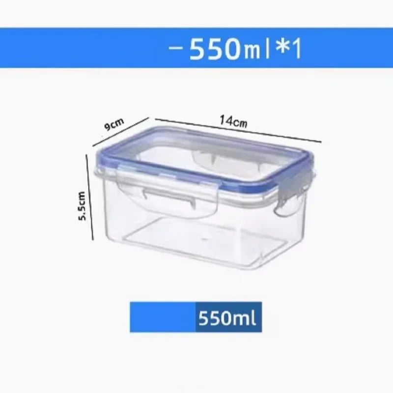 Pote retangular com tampa – para geladeira e micro-ondas.