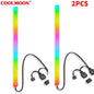 Barra LED RGB COOLMOON 30cm, alumínio, 18 LEDs, 5V, magnética.
