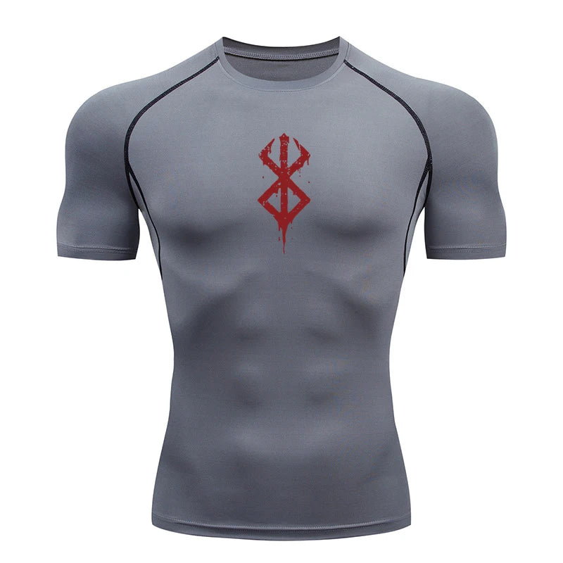 Camiseta de compressão masculina – treino e secagem rápida.