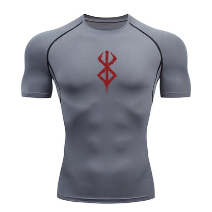 Camiseta de compressão masculina – treino e secagem rápida.