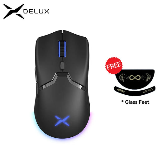 Mouse gamer Delux M800 – wireless, RGB e 26000 DPI