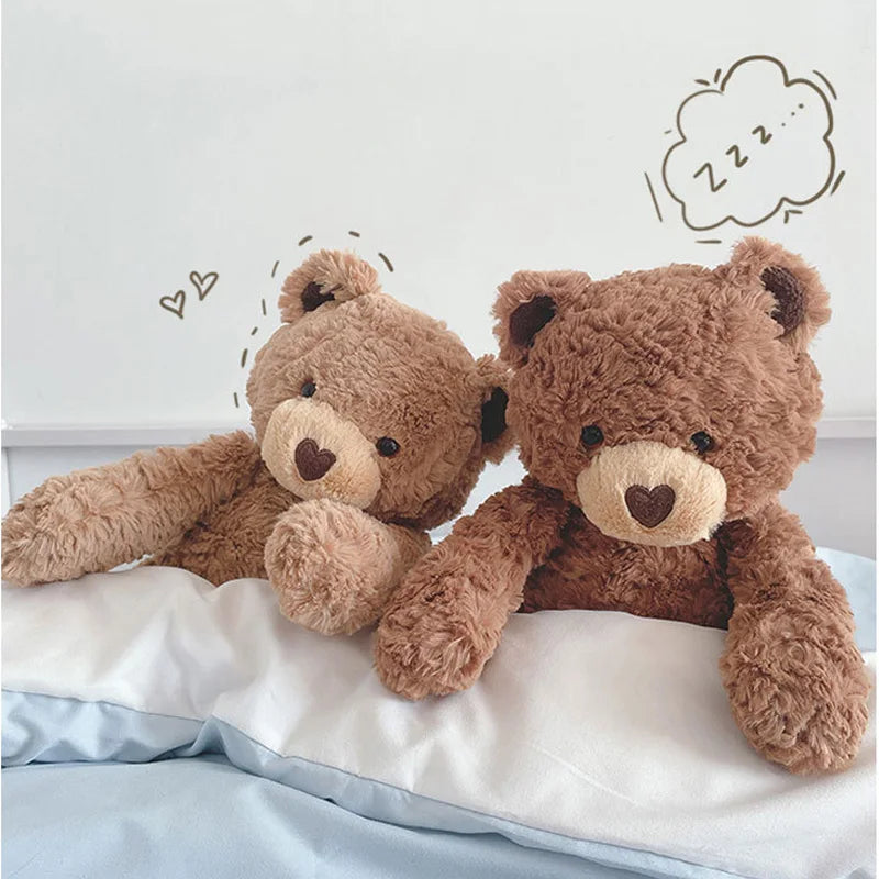 Urso de pelúcia cacheado – brinquedo fofo e decorativo