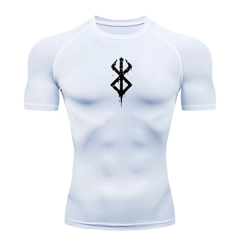 Camiseta de compressão masculina – treino e secagem rápida.