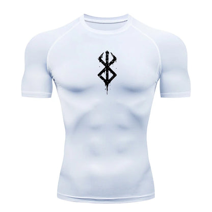 Camiseta de compressão masculina – treino e secagem rápida.