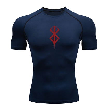 Camiseta de compressão masculina – treino e secagem rápida.