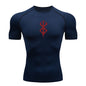 Camiseta de compressão masculina – treino e secagem rápida.