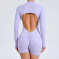 Macacão fitness feminino – costas em V e efeito push up.