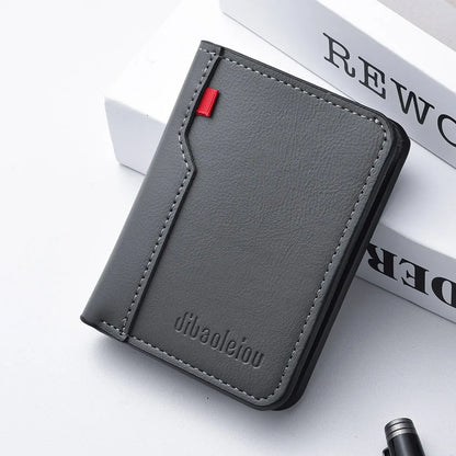 Carteira Masculina Ultra Fina em Couro PU!
