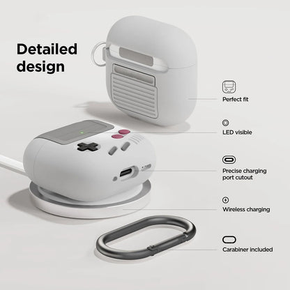 Capa Antichoque para AirPods 3/4 Pro2 com Design Gamer e Kit de Limpeza