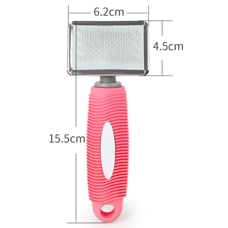 Pente Massageador para Gatos e Cães: Silicone e Aço Inox!