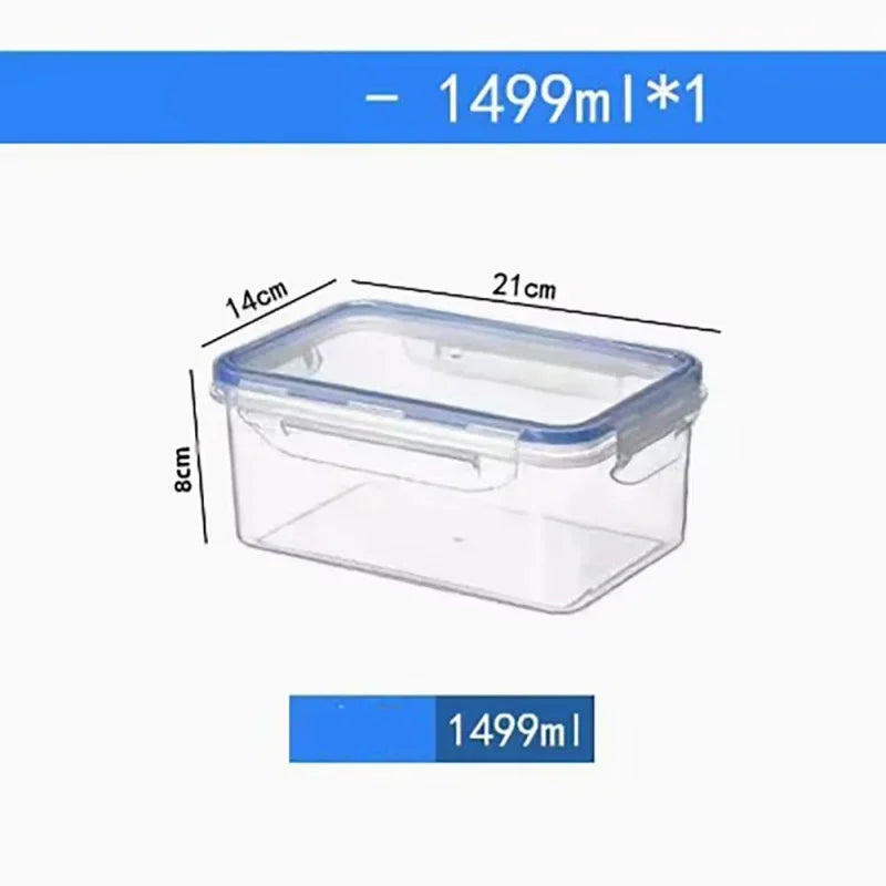 Pote retangular com tampa – para geladeira e micro-ondas.
