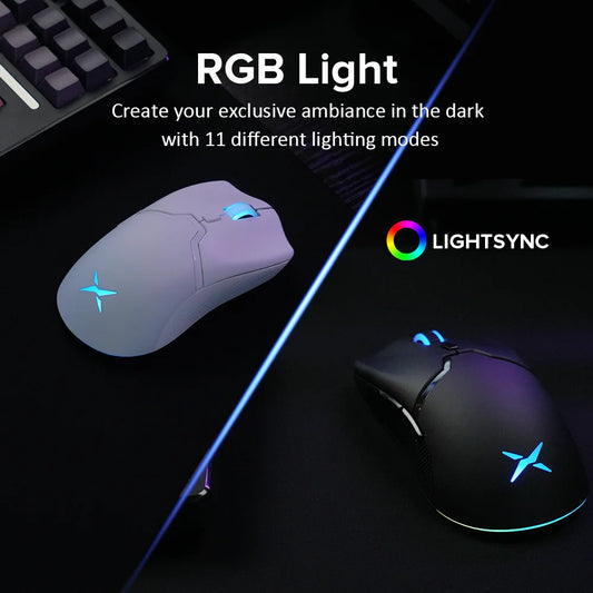 Mouse gamer Delux M800 – wireless, RGB e 26000 DPI