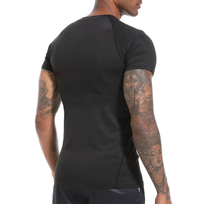 Camiseta de compressão masculina – treino e secagem rápida.