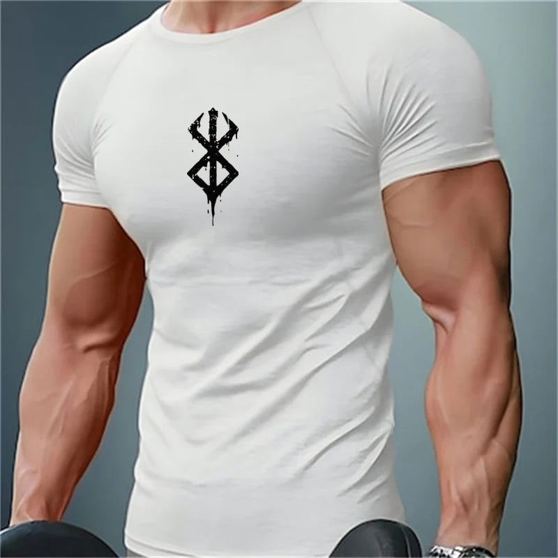 Camiseta de compressão masculina – treino e secagem rápida.