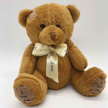 Urso de pelúcia 18 cm – brinquedo macio em 3 cores.