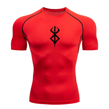 Camiseta de compressão masculina – treino e secagem rápida.