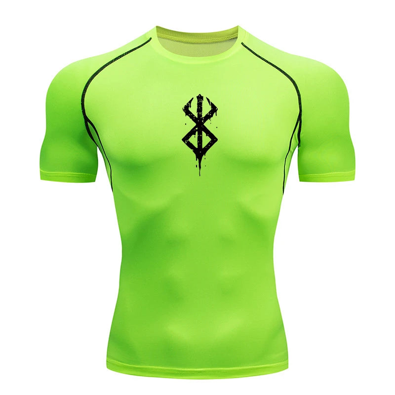 Camiseta de compressão masculina – treino e secagem rápida.