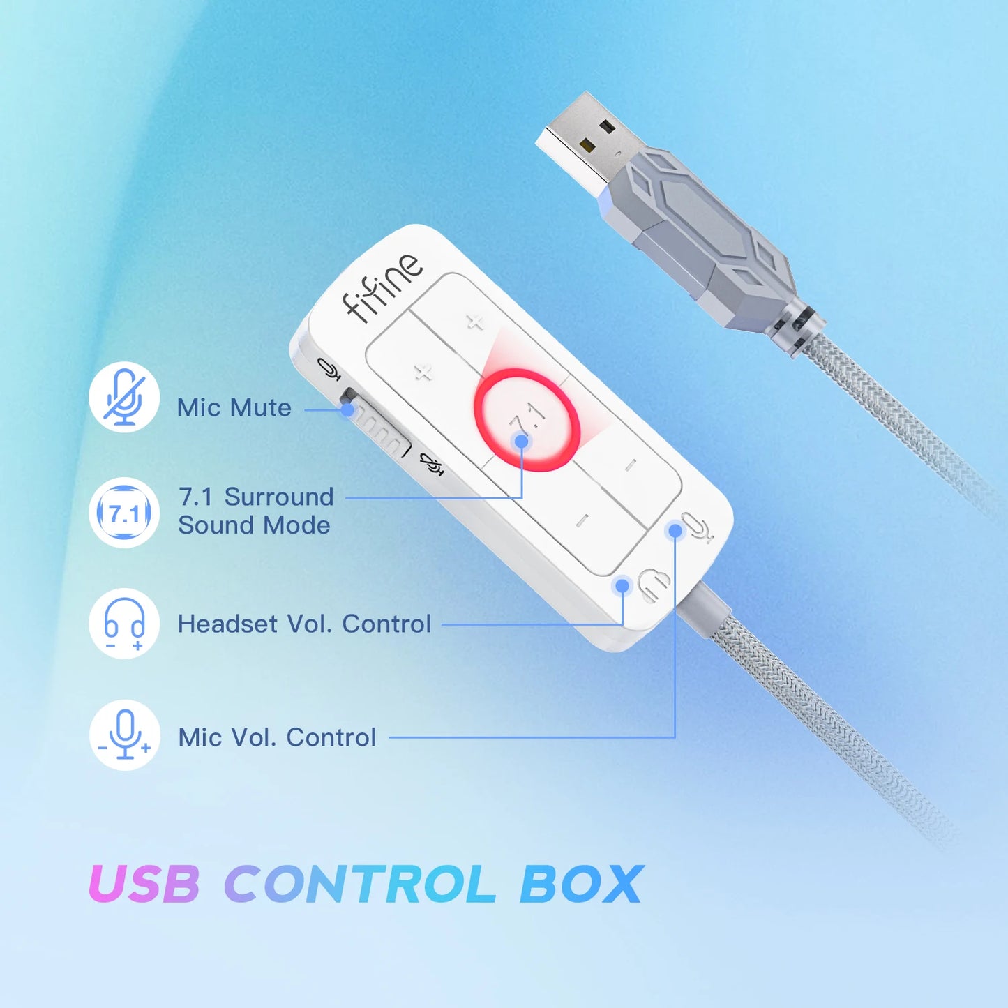 FIFINE H9W Headset Gamer USB 7.1 Surround com Microfone e Conexão 3.5mm!