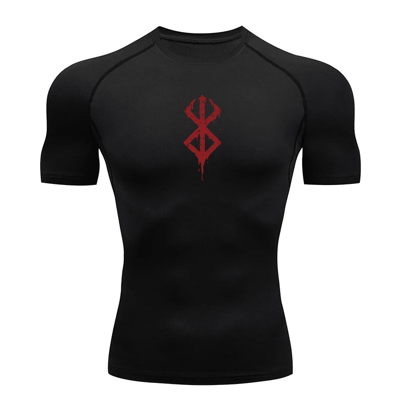Camiseta de compressão masculina – treino e secagem rápida.