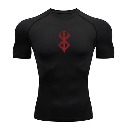 Camiseta de compressão masculina – treino e secagem rápida.