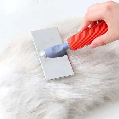 Pente Massageador para Gatos e Cães: Silicone e Aço Inox!